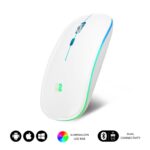 RATON SUBBLIM LED DUAL FLAT RGB WHITE BLUETOOHT BATERIA RECARGABLE