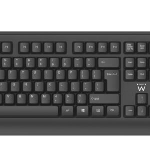 TECLADO EWENT CON LECTOR DNI QWERTY ES USB NEGRO