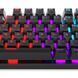 TECLADO GAMING KROM KASIC TKL RAINBOW ES USB RETROILUMINADO MECANICO NEGRO