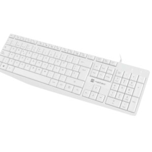 TECLADO NATEC NAUTILUS SLIM LAYOUT USB BLANCO