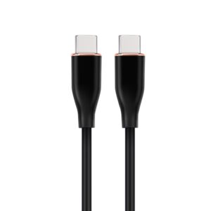 CABLE DE CARGA Y DATOS GEMBIRD (PD) TIPO-C SILICONA ALTA CALIDAD 1,5M NEGRO