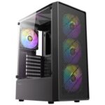 CAJA ANTEC AX26 ARGB ATX NEGRO 4XVENT 120MM 2XUSB SN FUENTE