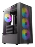 CAJA ANTEC AX27 ARGB ATX NEGRO 4XVENT 120MM 2XUSB SN FUENTE