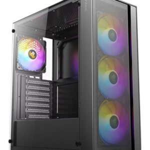 CAJA ANTEC AX65 ARGB ATX NEGRO 4XVENT 120MM 2XUSB SN FUENTE