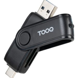 LECTOR TARJETAS TOOQ USB-C 2.0+USB-A 3.0 SD/TF NEGRO