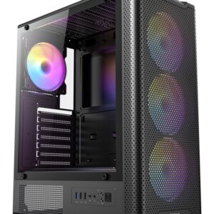 CAJA ANTEC VX-320 ATX 4 VENTILADORES ARGB NEGRA