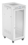 ARMARIO LANBERG RACK 19" 27U 600X800 FLAT PACK PUERTA PERFORADA CON LCD GRIS