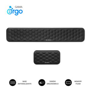 PACK SUBBLIM ERGO AIRPADDING - REPOSAMUÑECAS TECLADO Y RATON NEGRO
