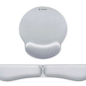 PACK SUBBLIM ERGO MEMORYFLEX -REPOSAMUÑECAS TECLADO Y RATON PLATA