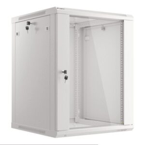 ARMARIO LANBERG MURAL RACK 19" 15U 600X600 FLAT PACK GRIS PUERTA CRISTAL