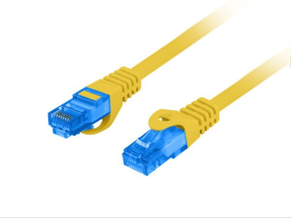 CABLE RED LANBERG CAT.6A S/FTP LSZH CCA 1M AMARILLO FLUKE PASSED