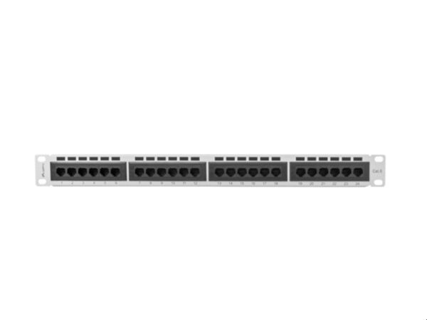 PATCH PANEL LANBERG CAT.6 UTP 24 PUERTOS 1U RACK 19" GRIS