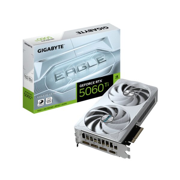 TARJETA GRAFICA GIGABYTE RTX 5060TI EAGLE ICE OC 8GB GDDR7 BLANCO