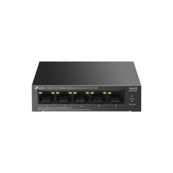 SWITCH TP-LINK LS105LP 5 PUERTOS 10/100 4 PUERTOS POE+