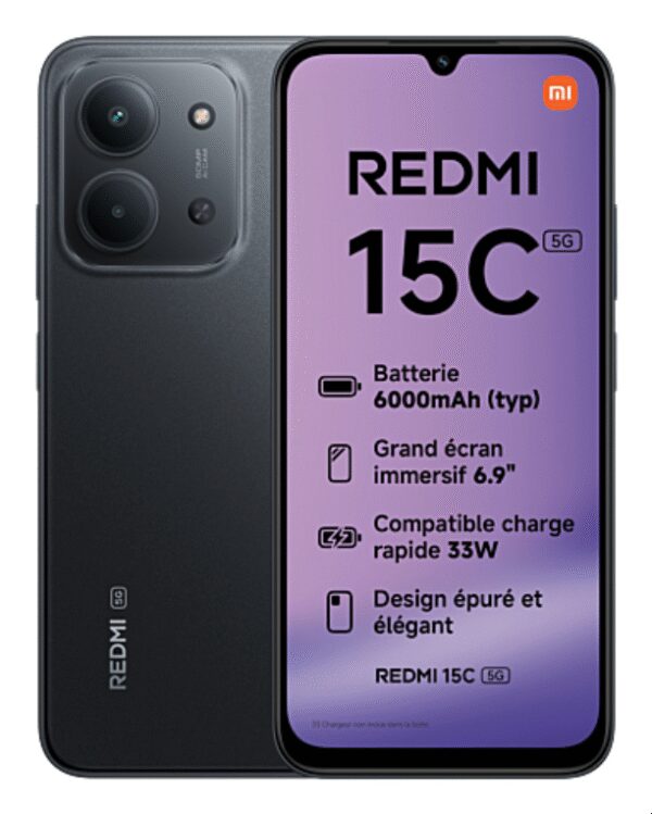 SMARTPHONE XIAOMI REDMI 15C 5G 4GB/128GB BLACK