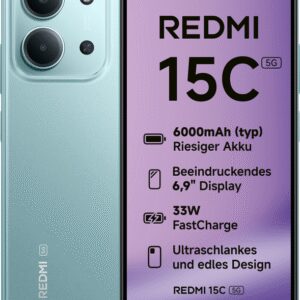 SMARTPHONE XIAOMI REDMI 15C 5G 4GB/128GB MINT GREEN
