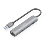 USB3.0 DOCK AISENS USB-A A ETHERNET GIGABIT HUB 2XUSB-C+1XUSB-A GRIS 15CM