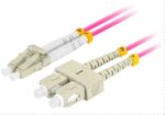 CABLE DE FIBRAOPTICA LANBERG 2M MULTI LC/UPC-SC/UPC DUPLEX OM4 LSZH 3.0MM VL