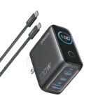 CARGADOR DE PARED ANKER 100W 3 PUERTOS CON PANTALLA INTELIGENTE NEGRO