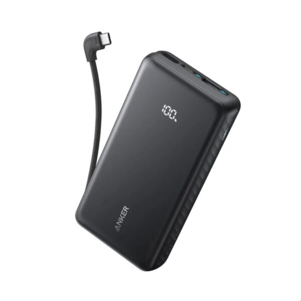 POWERBANK ANKER 20000 MAH 22.5W CON CABLE USB-C INTEGRADO