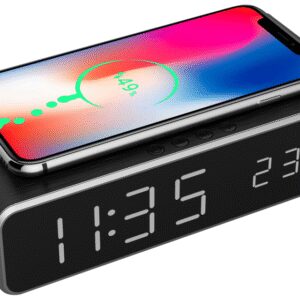 RELOJ DESPERTADOR GEMBIRD CON FUNCION DE CARGA INALMBRICA