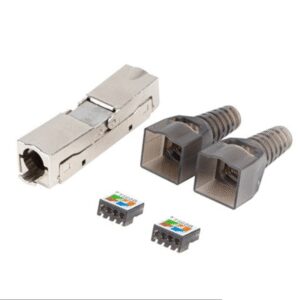 CONECTOR LANBERG ADAPTADOR 2X RJ45 CAT6A FTP PLUG 8P8C TOOL-LESS