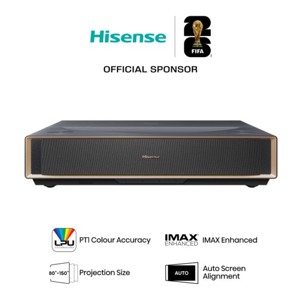 PROYECTOR LASER HISENSE PT1 4K UHD 2500 LUMENES HDR10+ SMART TV TIRO CORTO