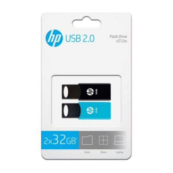 MEMORIA USB 2.0 HP 2x32GB TWIN