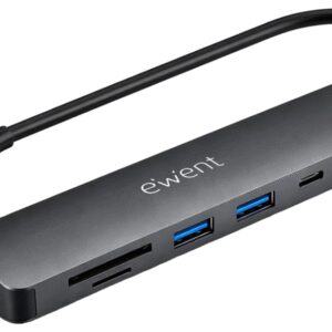 DOCKING EWENT EW1152 USB-C 7EN1 HDMI USB-C 2XUSB-A LECTOR SD MICROSD
