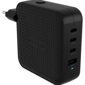 HYPERA HYPERJUICE 100W USB-C GAN TRAVEL CHARGER (3C+1A) BLACK