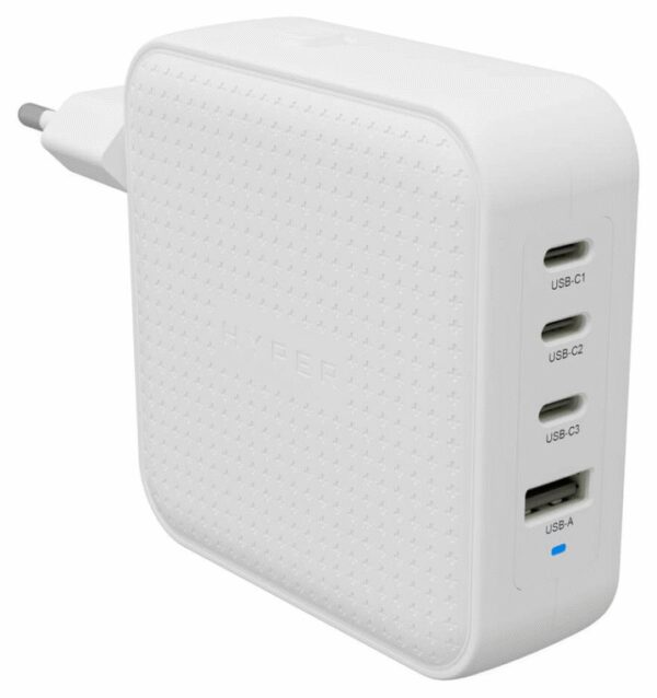 HYPERA HYPERJUICEA 100W USB-C GAN TRAVEL CHARGER (3C+1A) WHITE