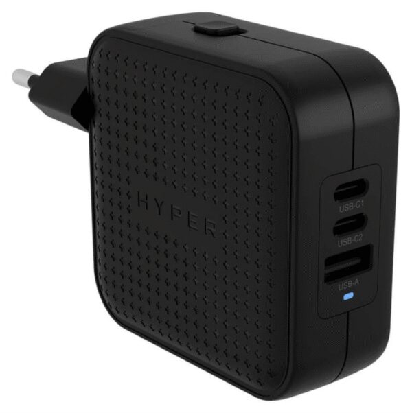 HYPERA HYPERJUICEA 70W USB-C GAN TRAVEL CHARGER (3C+1A) BLACK