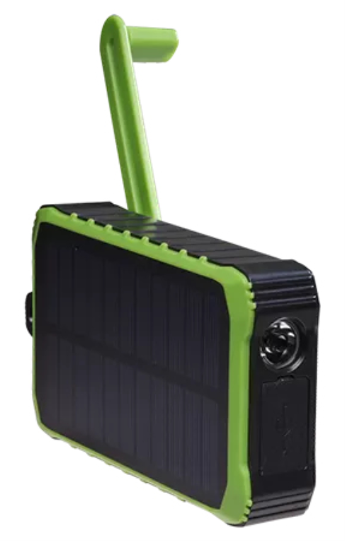 POWEBANK DENVER SOLAR DE 10000MAH CON MANIVELA MANUAL