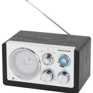 RADIO DENVER DE DISEÑO MODERNO NEGRA