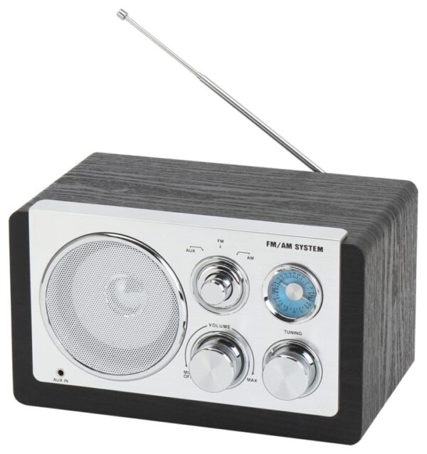 RADIO DENVER DE DISEÑO MODERNO NEGRA