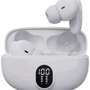 AURICULARES BLUETOOTH DENVER INALAMBRICOS CON EFECTO DE LUZ BLANCO