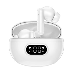 AURICULARES BLUETOOTH DENVER INALAMBRICOS CON ENC (4 MICROFONOS) BLANCO