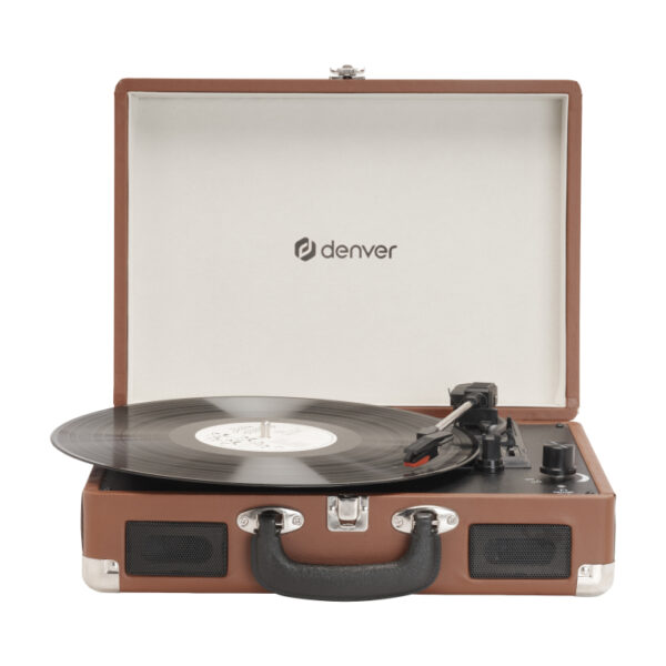TOCADISCOS DENVER USB CON SOFTWARE DE GRABACION PARA PC MARRON