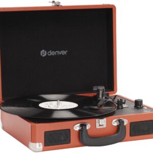 TOCADISCOS DENVER USB CON SOFTWARE DE GRABACION PARA PC ROJO