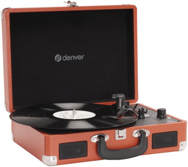 TOCADISCOS DENVER USB CON SOFTWARE DE GRABACION PARA PC ROJO