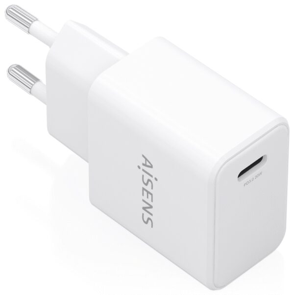 CARGADOR AISENS GaN 20W USB-C PD3.0 1xUSB-C BLANCO