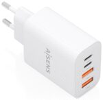 CARGADOR AISENS GaN 32W 2xUSB-C PD3.0 2xUSB-A BLANCO