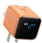 CARGADOR ANKER NANO 45W SMART DISPLAY NARANJA