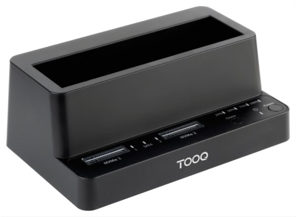 DOCK TOOQ TQDS-502B 2xM.2+1xSATA 2,5/3,5 USB 3.2 CLONE NEGRO