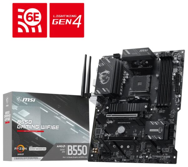 PLACA BASE MSI B550 GAMING WIFI6E AM4 DDR4