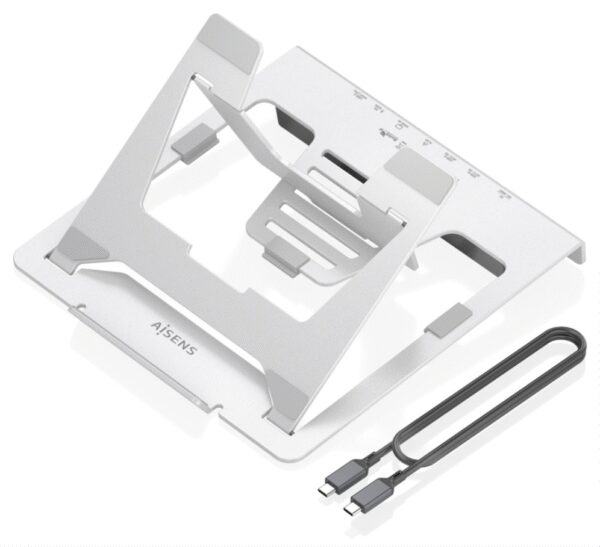 SOPORTE AISENS SOBREMESA AJUSTABLE PORTATIL/TABLET USB-C DOCK 7 EN 1