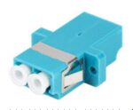 ADAPTADOR FIBRA OPTICA LANBERG LC/UPC OM3 MULTIMODO DUPLEX AZUL TURQUESA