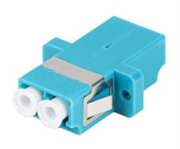 ADAPTADOR FIBRA OPTICA LANBERG LC/UPC OM3 MULTIMODO DUPLEX AZUL TURQUESA