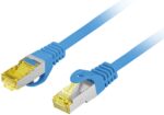 CABLE DE RED LANBERG LATIGUILLO CAT.6A S/FTP LSZH CU 3M AZUL FLUKE PASSED