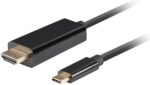 CABLE USB-C A HDMI LANBERG MACHO/MACHO 4K 60HZ 0.5M NEGRO